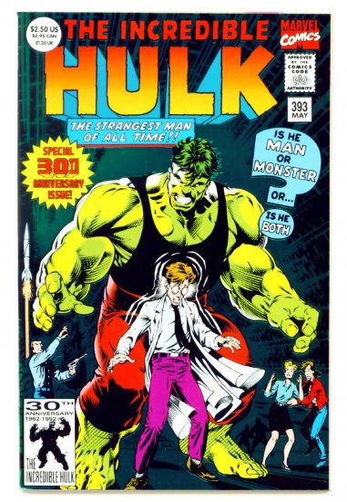 INCREDIBLE HULK #393 Marvel Comics 1992 NM GIANT FOIL COVER