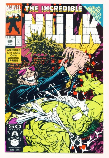 INCREDIBLE HULK #385 Marvel Comics 1991 NM