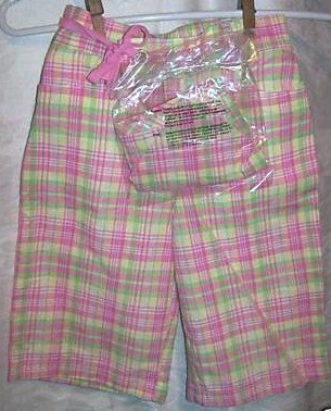 NWT SIZE 4T 3 PIECE CAPRI SET PINK STRIPE FLORALS CUTE