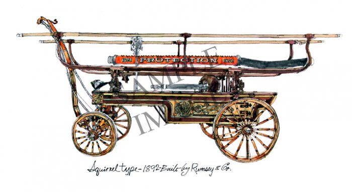 Antique Fire Apparatus Print