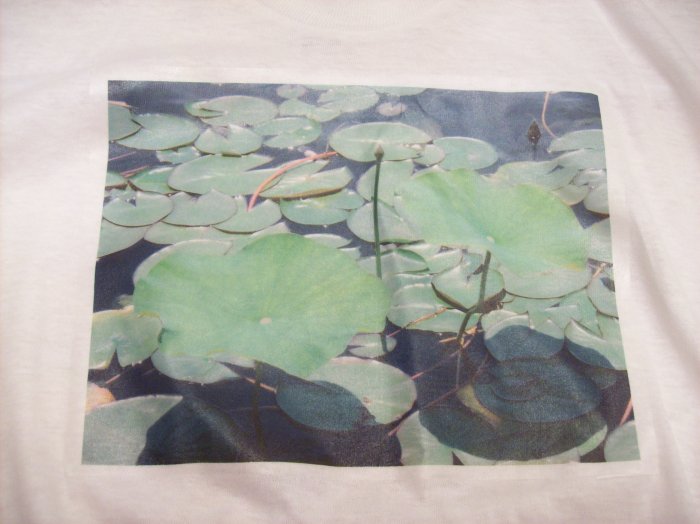 XL, white, lilypads (plain)