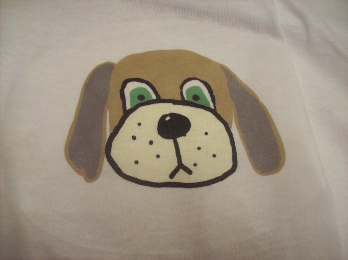 14-16 white, brown dog head