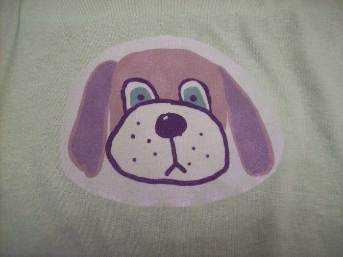 10-12, green, brown dog head