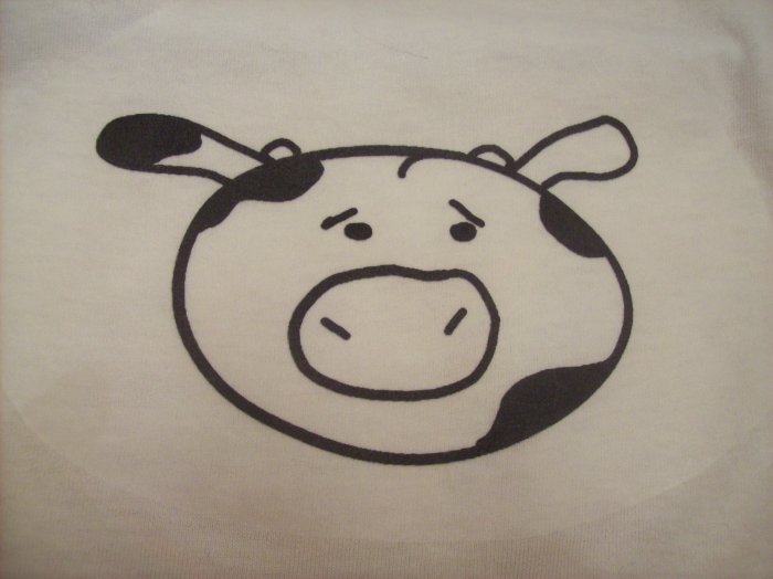 2-4, white, cow face