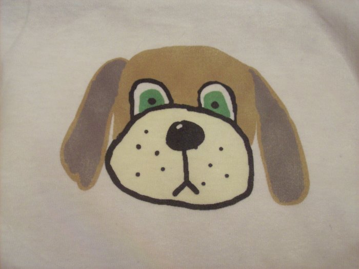 14-16, white, brown dog head
