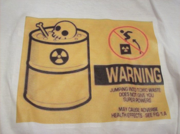 38-40, white, WARNING - toxic waste