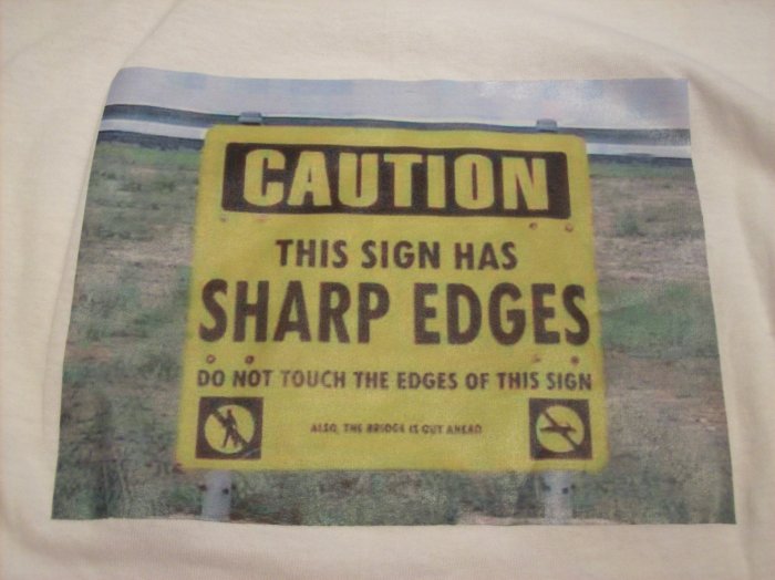 38-40, white, CAUTION - sharp edges