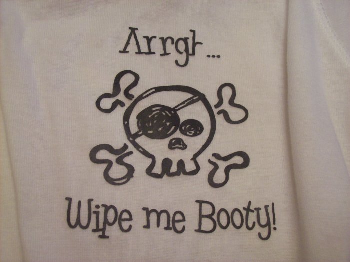 White, "Wipe me Booty!"
