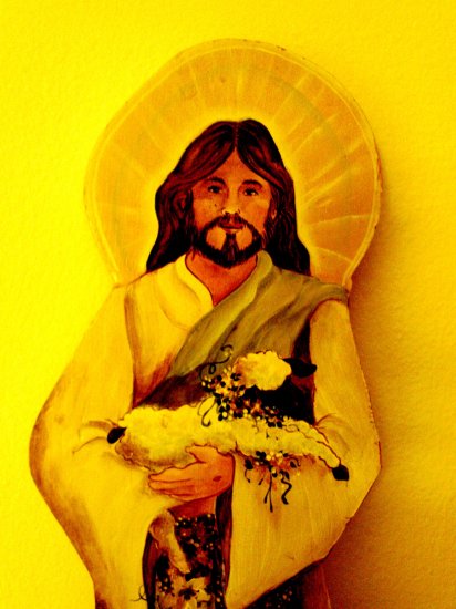Jesus and the lamb canvas