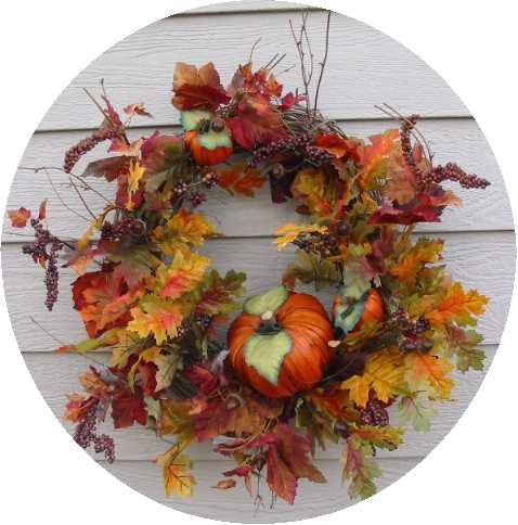 AUTUMN HARVEST #2 FALL FLORAL WREATH 26"