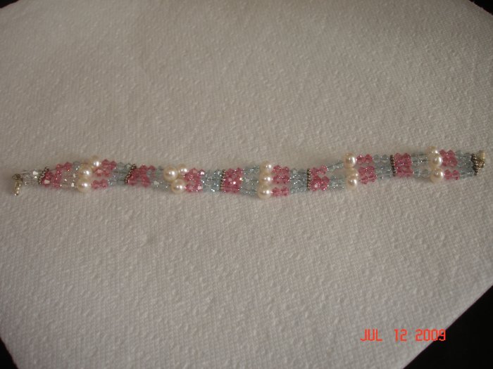 Swarovski triple strand bracelet