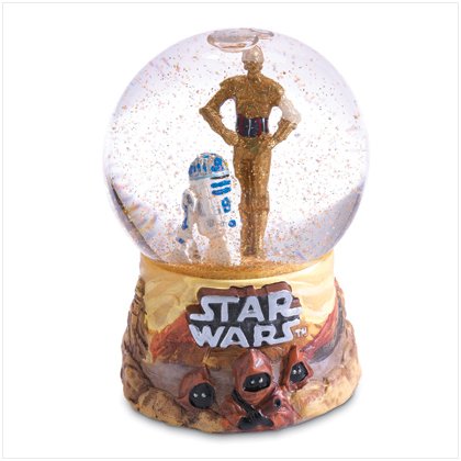 NEW! C-3PO 7 R2-D2 Mini Waterglobe