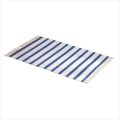 Blue Stripped Shuttle Rug