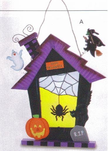 Stain Glass Halloween House