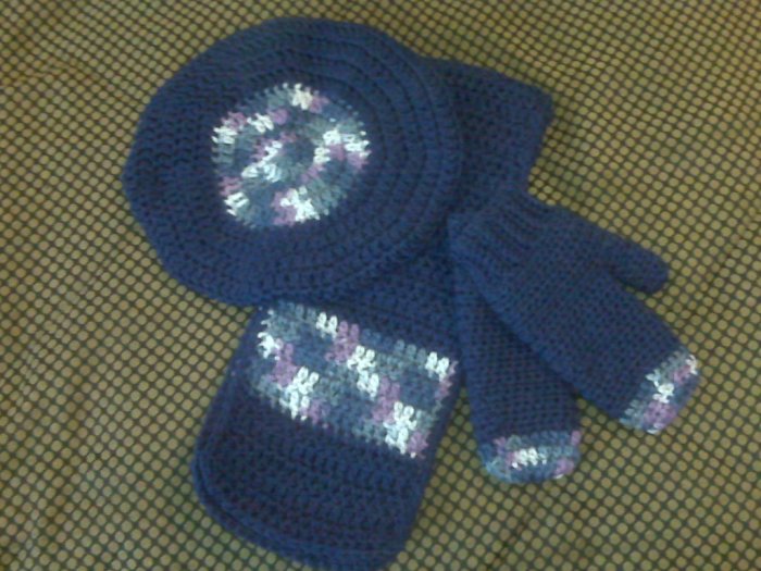 Rich Navy Blue Adult Winter Set- Special Order
