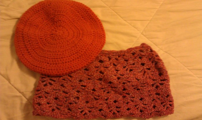 Pumpkin and Speck of Glitter Cowl Set- Special Order