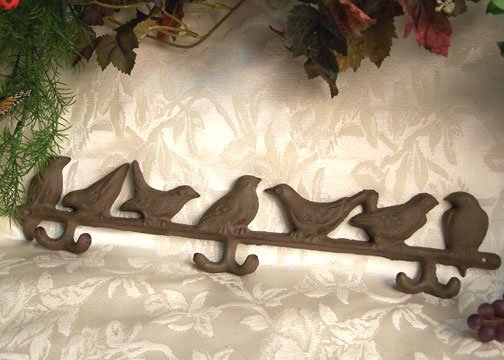 Cast Iron Bird Hat/Coat Rack