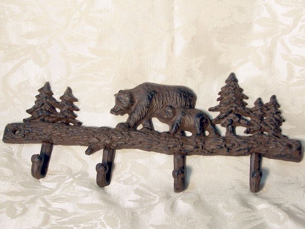 Cast Iron Bear Coat/Hat Rack