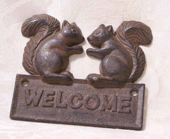 Squirrel Welcome Plaque