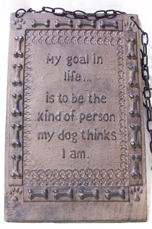 Cast Iron Life's Goal Plaque