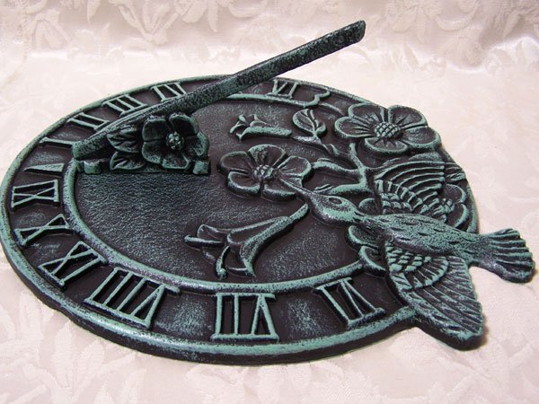 Cast Iron Hummingbird Sundial