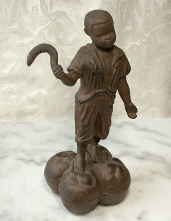 Cast Iron Cotton-Boy Bank