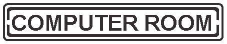 Street Sign "Computer Room"