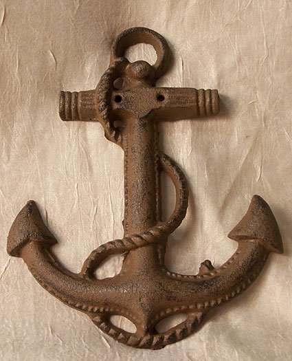 Cast Iron Boat Anchor Wall Deco