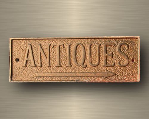 Cast Iron Antiques Sign