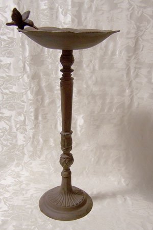 Cast Iron 23" Tall Bird Bath