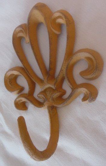 Cast Iron French Style Set of 6 Wall Hooks