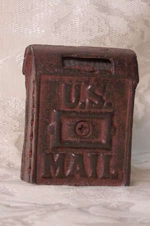 Cast Iron Mail Box Bank