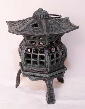 Cast Iron Footed Pagoda Lantern