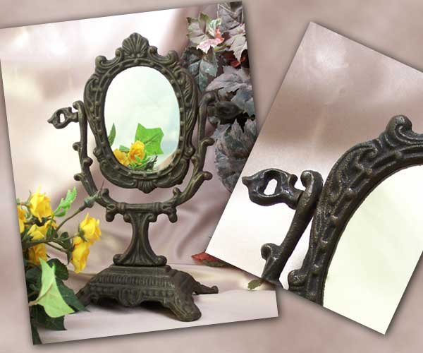 Cast Iron Victorian Style Mirror
