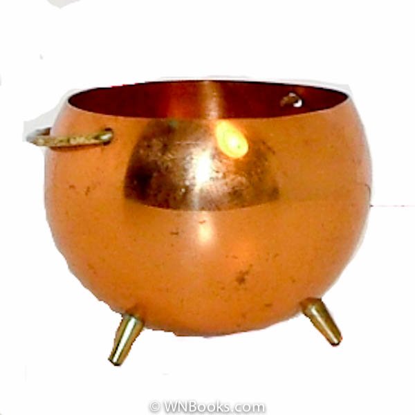 3 Legged Copper Cauldron Incense Tea Light Burner, Coppercraft Guild, Pot, Pail, Bowl Circa 1960