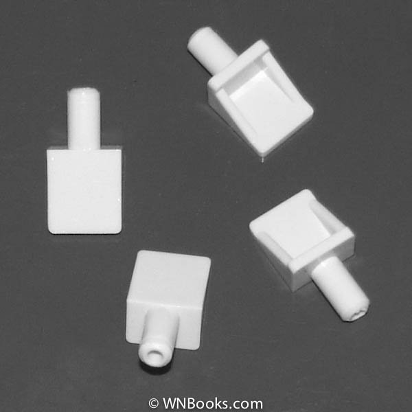 Shelf Peg Support Clip White - 1/4 4pcs
