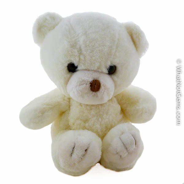 Vintage White Teddy Bear, Stuffed Animal by Yang Jee