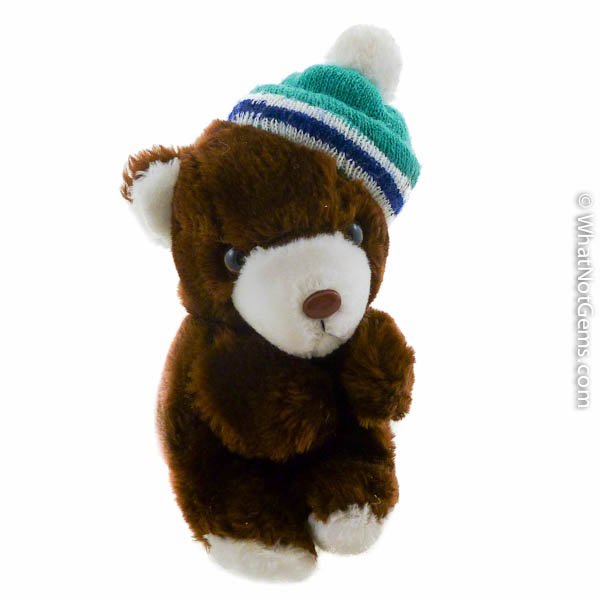 Brown Teddy Bear with Stocking Cap by C S Int'l Vintage 1983, , Stuffed Animal