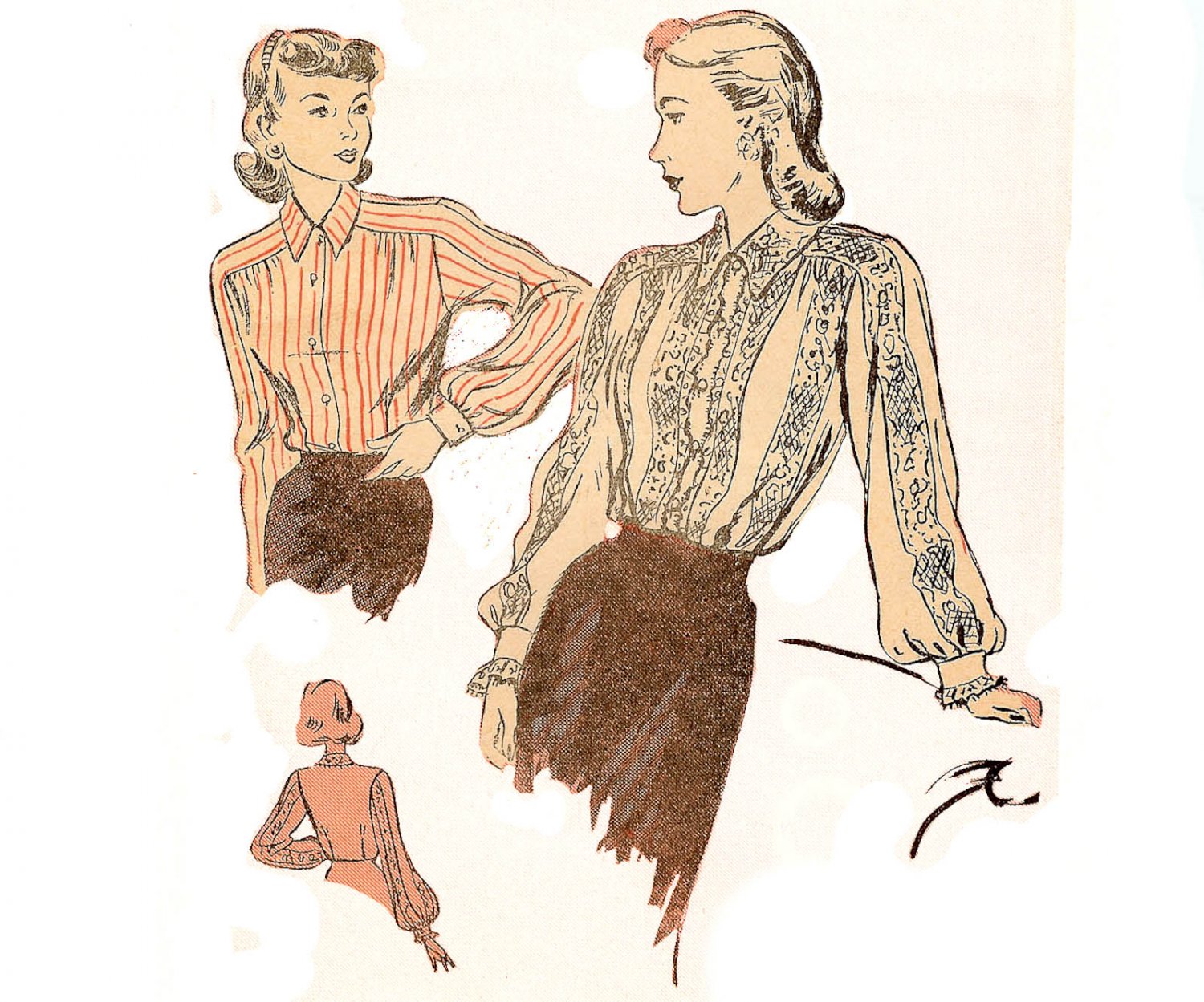 Duart 2310 Blouse - unused Vintage Pattern Featured in Ladies' Home Journal