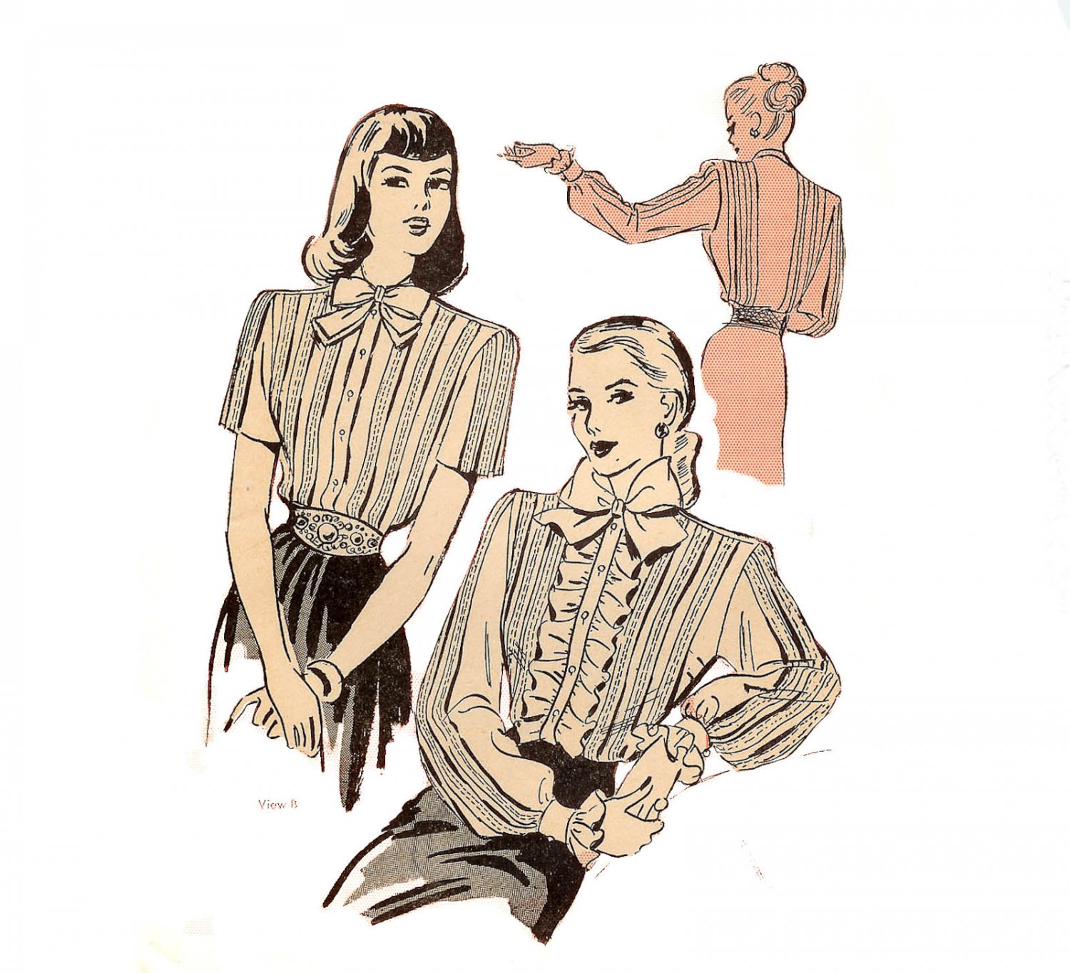 Duart 2315 Blouse - uncut Pattern Featured in Ladies' Home Journal Vintage 1940