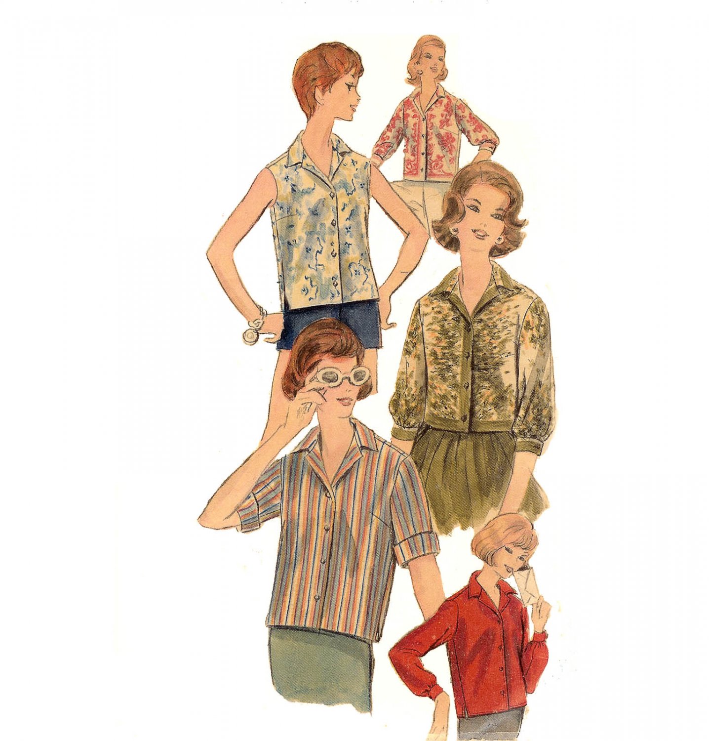 Vogue Pattern 5204 Blouse or Overblouse -Vintage 1960