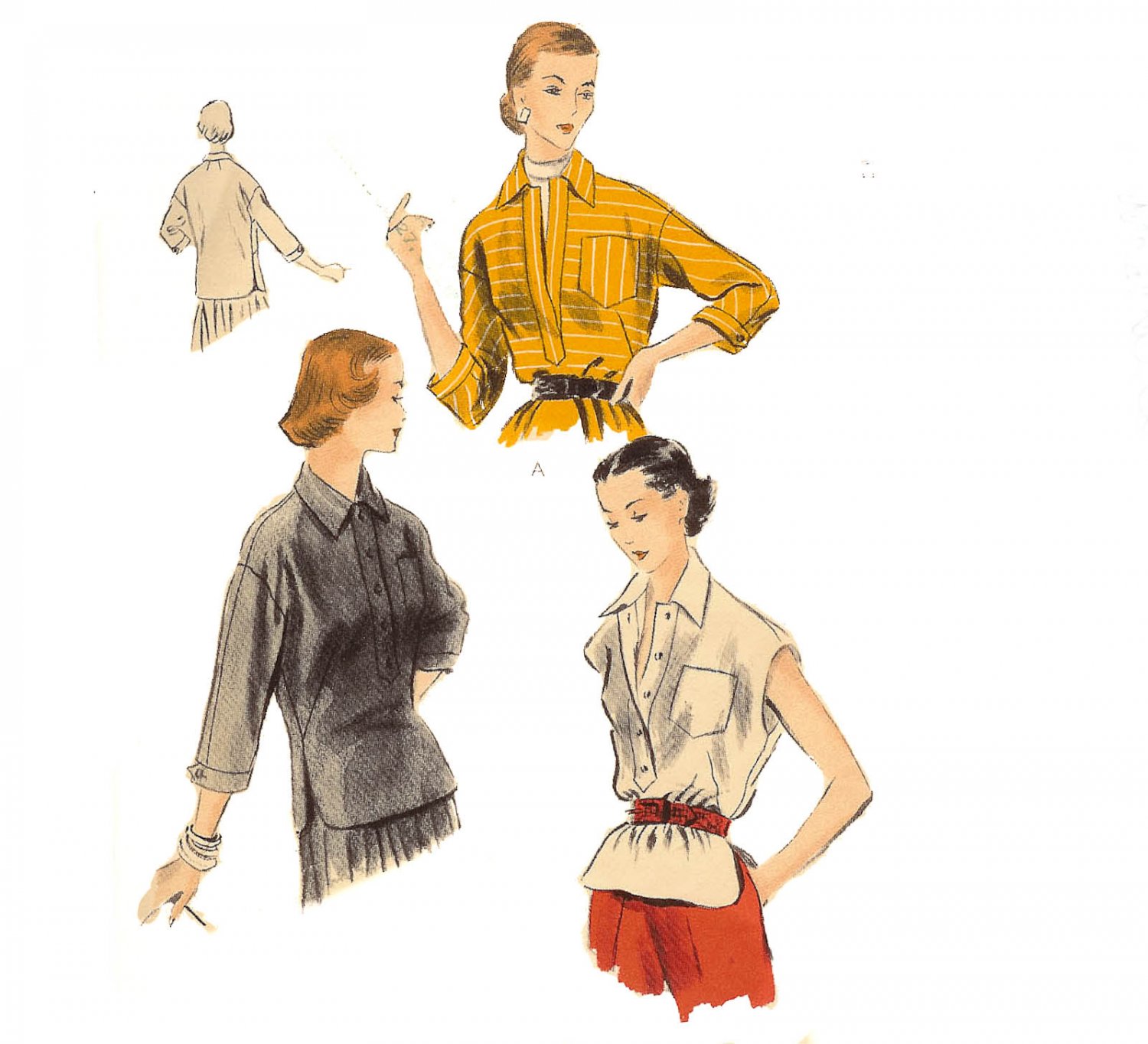 Vogue Pattern 7791 Blouse or Overblouse -Vintage 1950