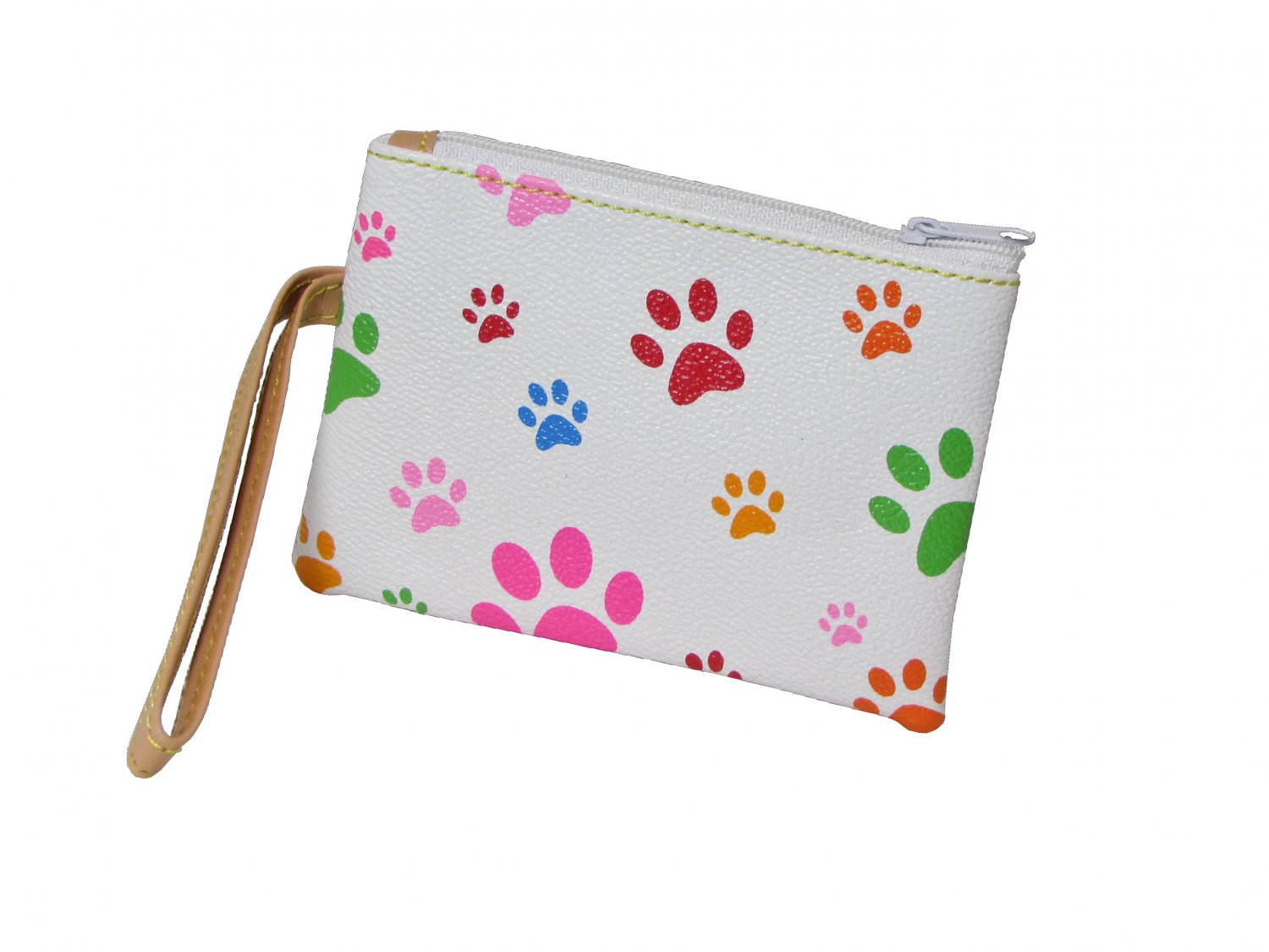 White Blossom Collection Paw Print Wristlet