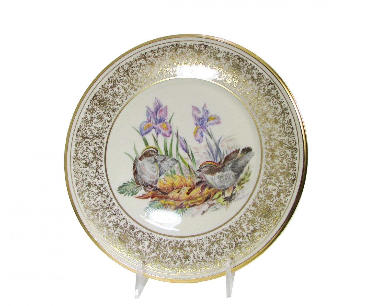 Golden Crowned Kinglets Lenox American Bird Plate, Annual Limited Edition Boehm Birds Circa 1979