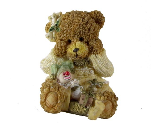 Bear with Clown, Gifts, Ball and Candy Cane Figurine by Magic Creations