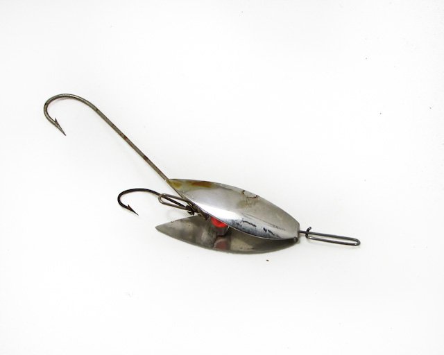 Vintage Double Twirling Spoon Leader Salmon Bead Snap Hooks