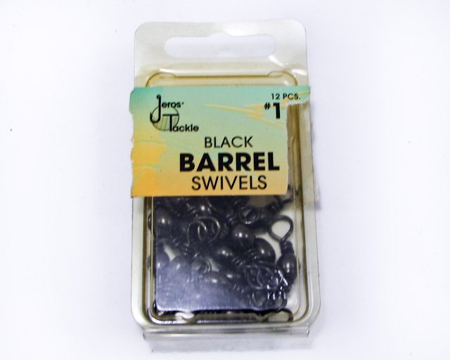 Vintage Jeros Tackle Black Barrel Swivels Size 1/0 19ea