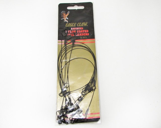 Vintage Eagle Claw Fishing 08012-016 Steel Leader Assorted Black 10 pieces