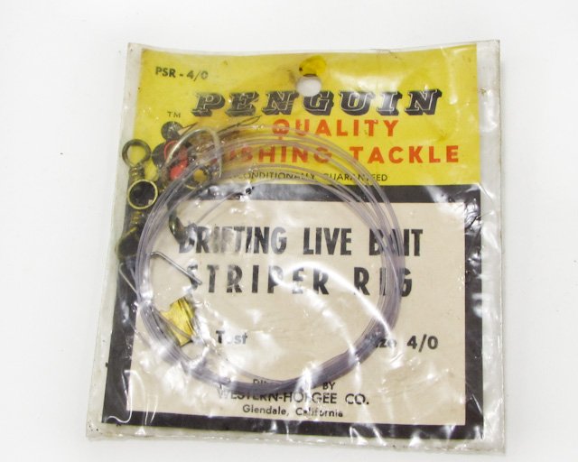 Penguin Drifting Live Bait Striper Rig PSR 4/0 40lb test Vintage