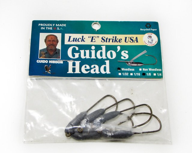 Vintage Luck "E" Strike Guido's Head Weedless 1/8